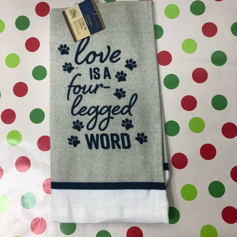 Love is a Four Legged Word Pot Holders/Towel